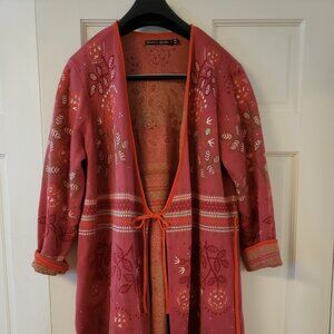 NOVEMBER PRICE DROP Coral cotton Gudrun Sjoden kimono sweater